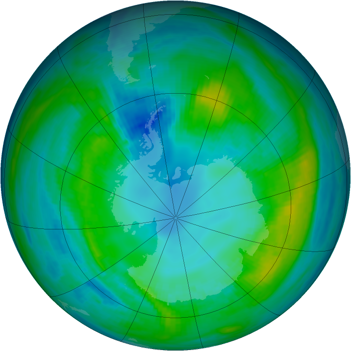 Antarctic ozone map for 23 April 1979